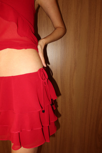 Saia Georgete Vermelho