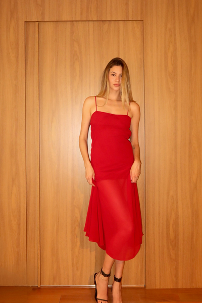 Vestido Midi Vermelho