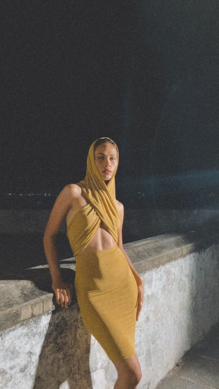 Vestido Duna Dourado